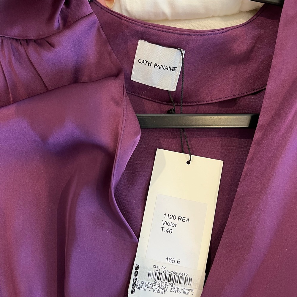 designer satin plunge dress